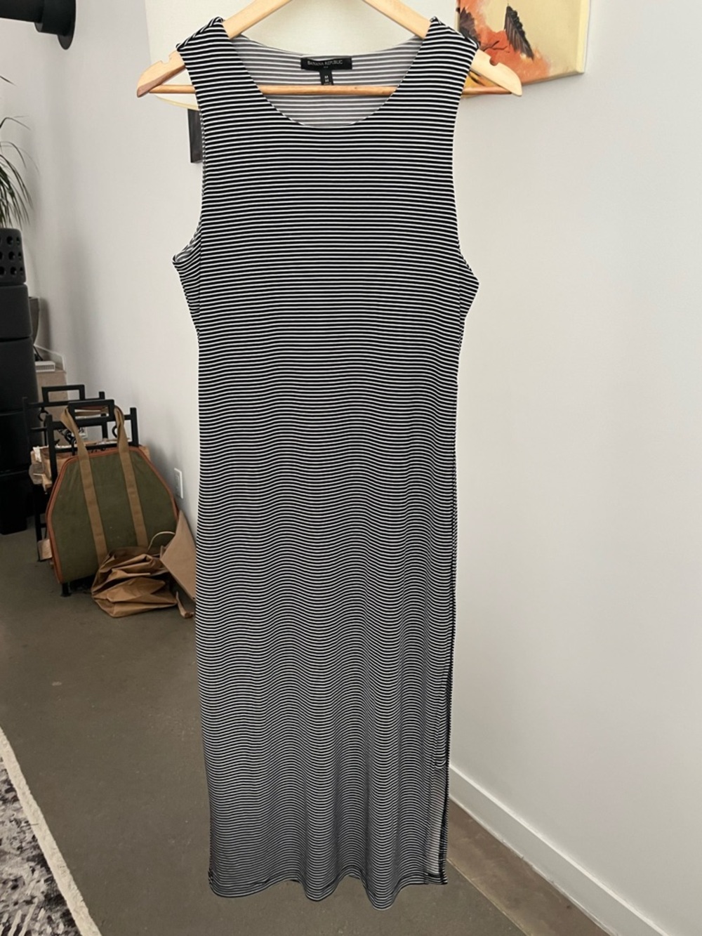 Banana Republic Stripe Split Midi Dress